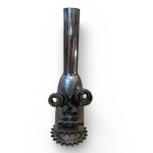 Silver Metallic Abstract Sculpture